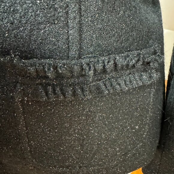 Talbots Black Jacket Blazer – 2Petite, Elegant Design Silver Metallic Thread - Picture 6 of 13